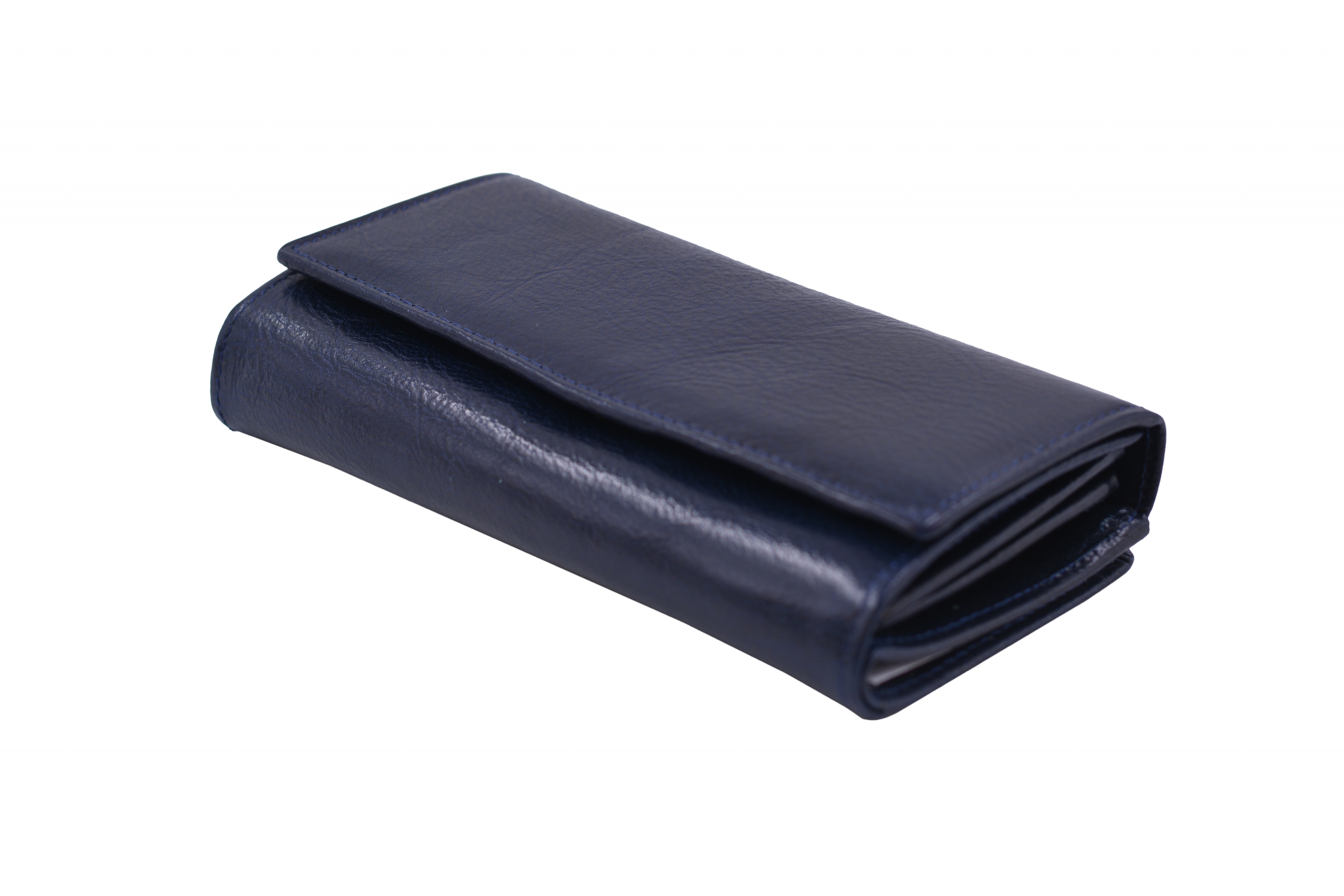 Dámská kožená peněženka na šířku Tmavě Modrá, 3 x 18 x 10 (XSB00-SP901-41KUZ)