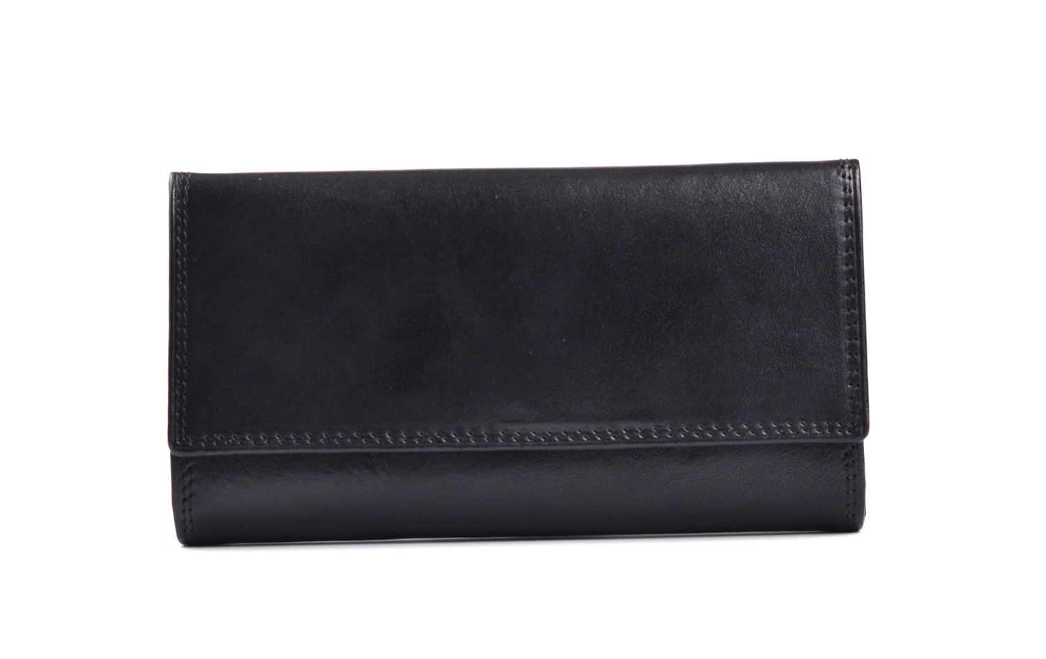 Dámská peněženka kožená na šířku s dokladovou částí vybavená černá, 18 x 2 x 10 (SB00-V901-09KUZ)
