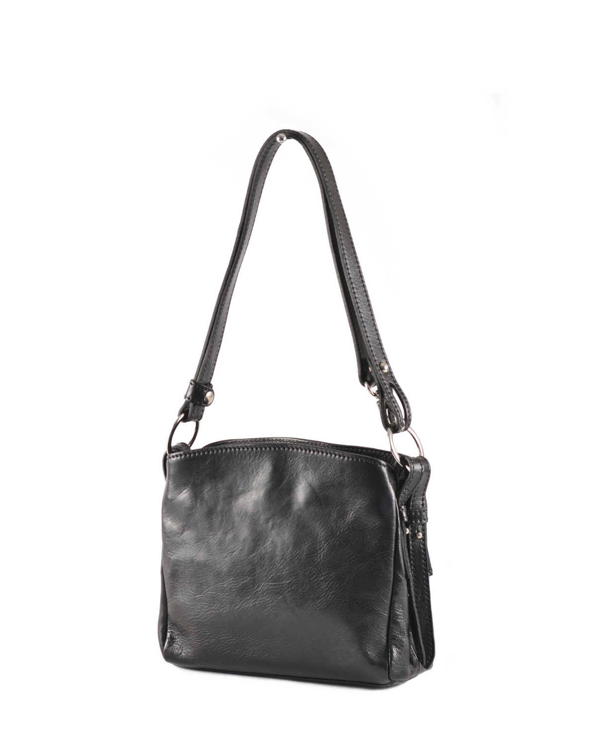 Dámská kožená kabelka Černá, 25 x 9 x 22 (XT00-CR6569-09TAM)