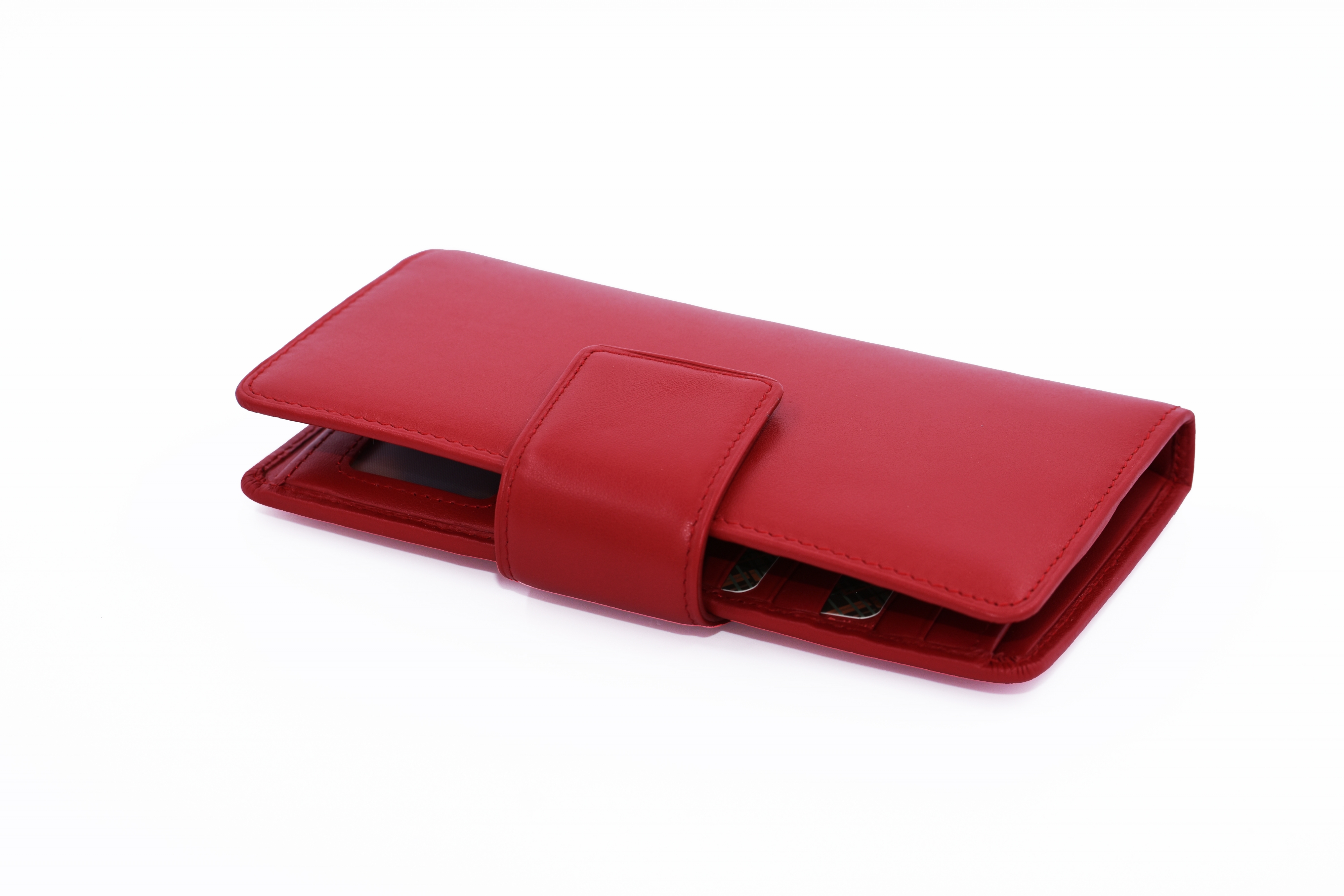 Dámská kožená peněženka na šířku Červená (SB00-HE942-00KUZ)
