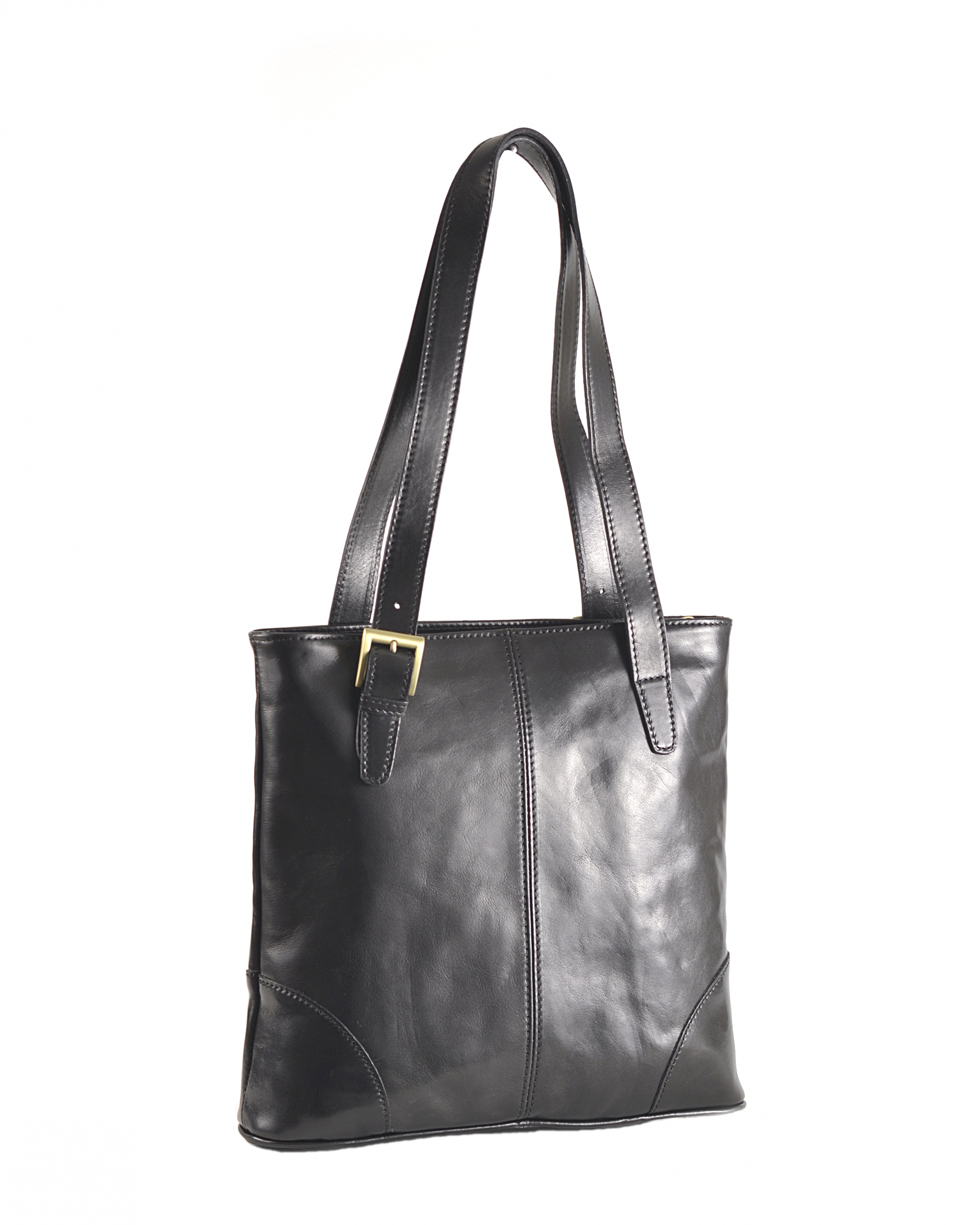 Levně Dámská kožená kabelka A4 Černá, 34 x 8 x 35 (XT00-G5536-09TAM)