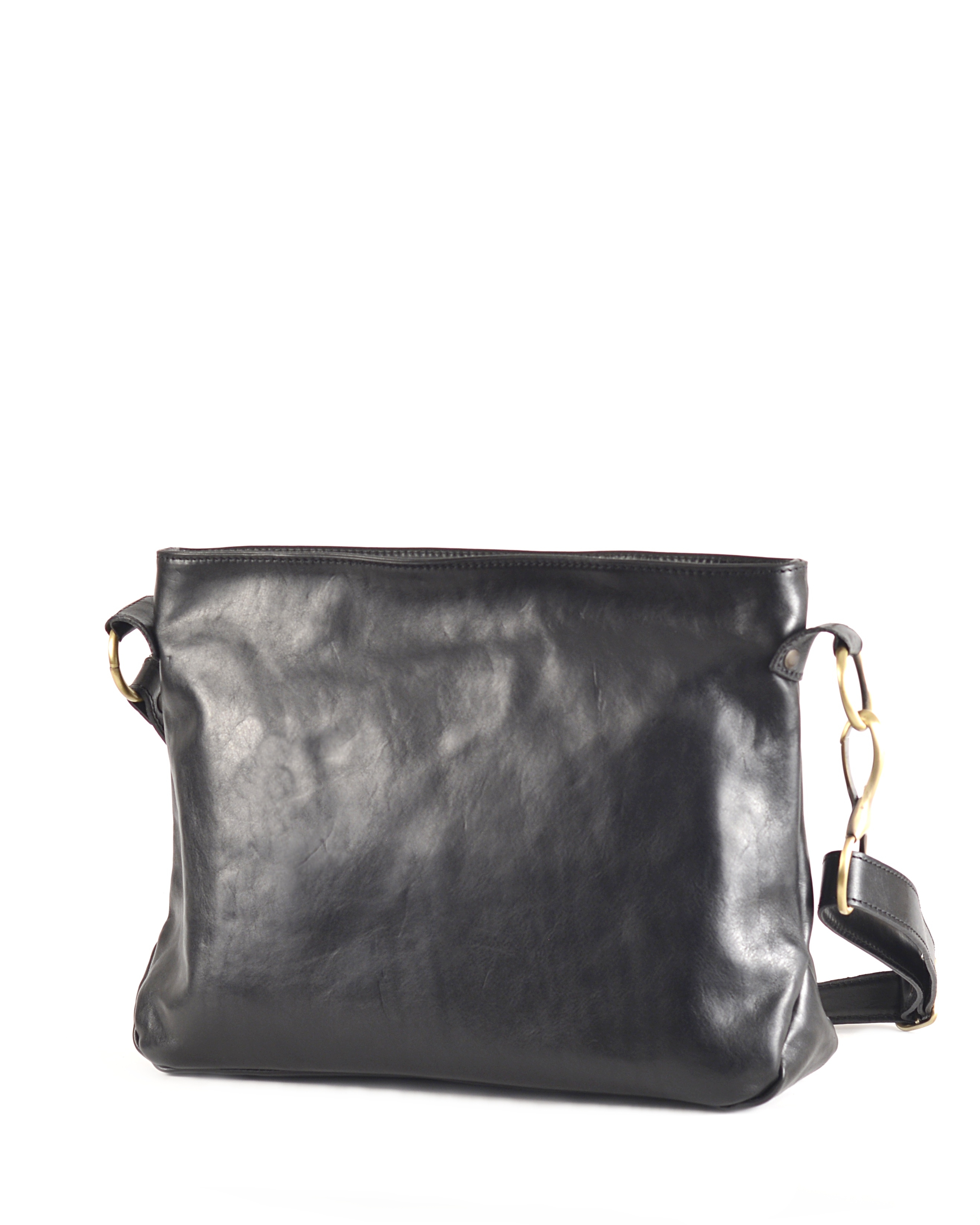 Dámská kožená kabelka Černá, 40 x 10 x 26 (XT00-G5540Z-09TAM)