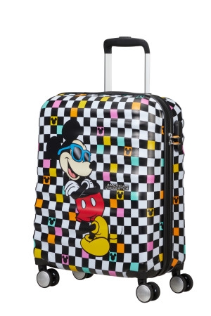 AT Dětský kufr Wavebreaker Disney Spinner 55/20 Cabin Mickey Check, 40 x 20 x 55 (85667/A080)
