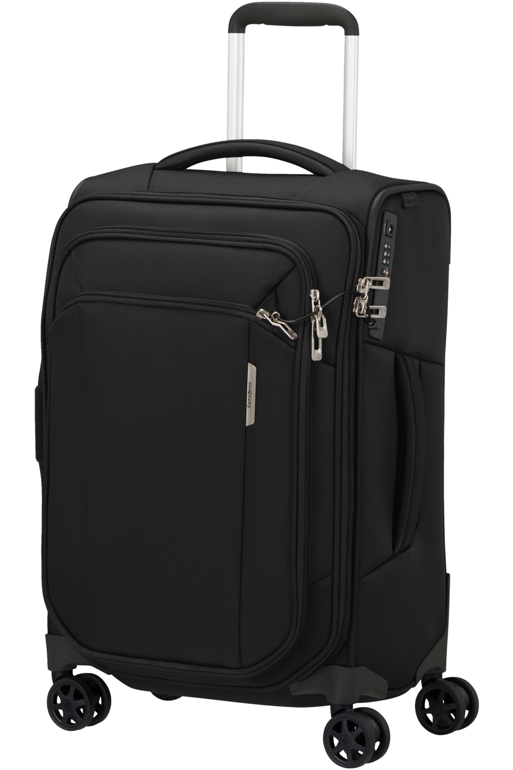 Levně SAMSONITE Kufr Respark Spinner Expander 55/22/35 Cabin Ozone Black, 35 x 22 x 55 (143325/7416)