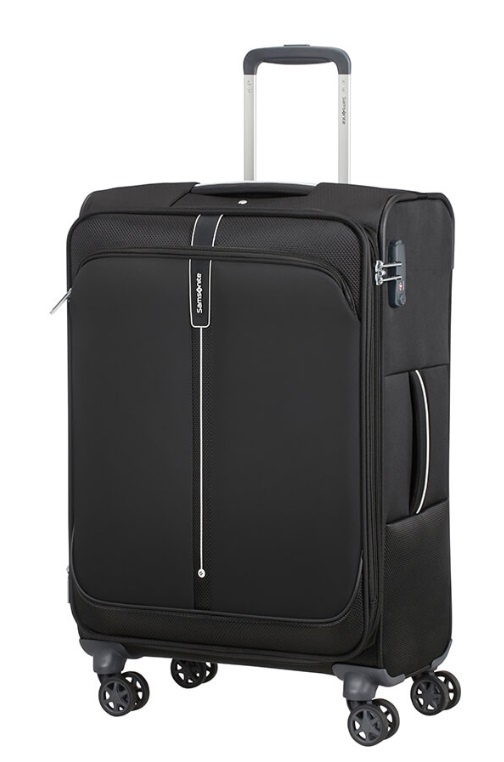 Samsonite Kufr Popsoda Spinner 66/44/28 Expander Black, 44 x 28 x 66 (123538/1041)