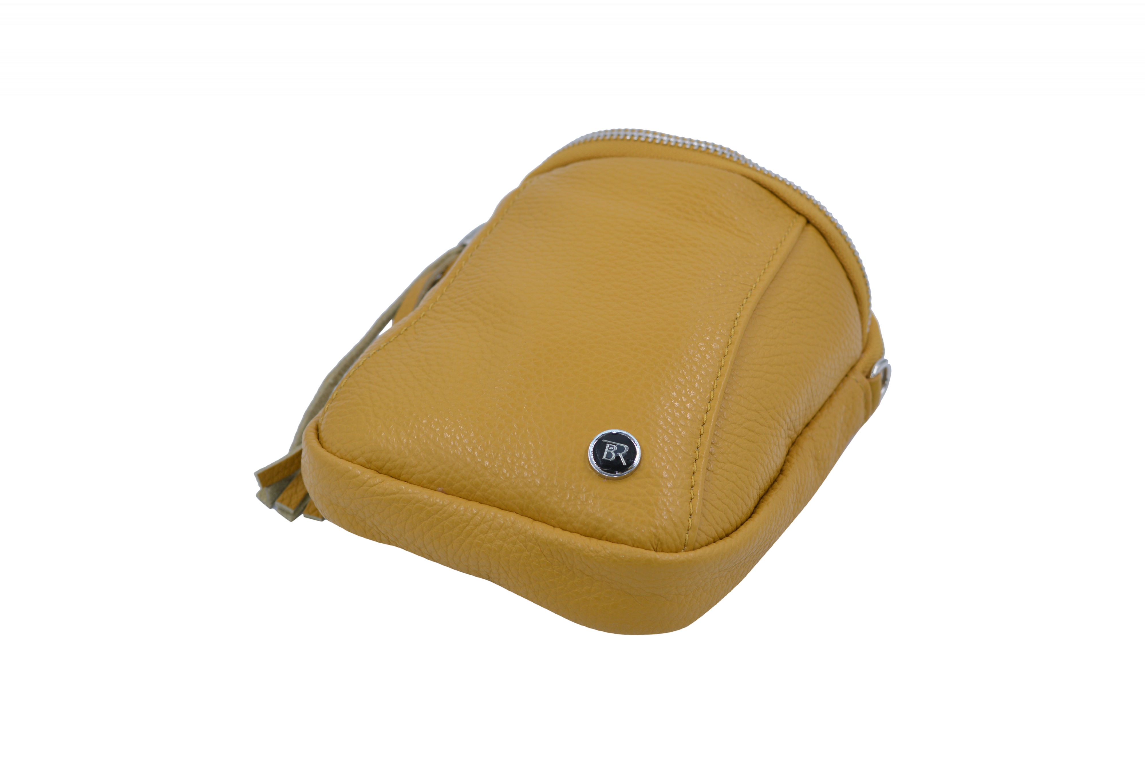 BRIGHT Dámská kožená kapsa Tmavě Žlutá, 4 x 13 x 19 (XBR22-AHU4104-16DOL)