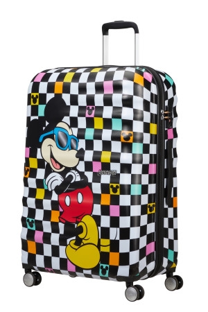 Levně AT Dětský kufr Wavebreaker Disney Spinner 77/29 Mickey Check, 52 x 29 x 77 (85673/A080)