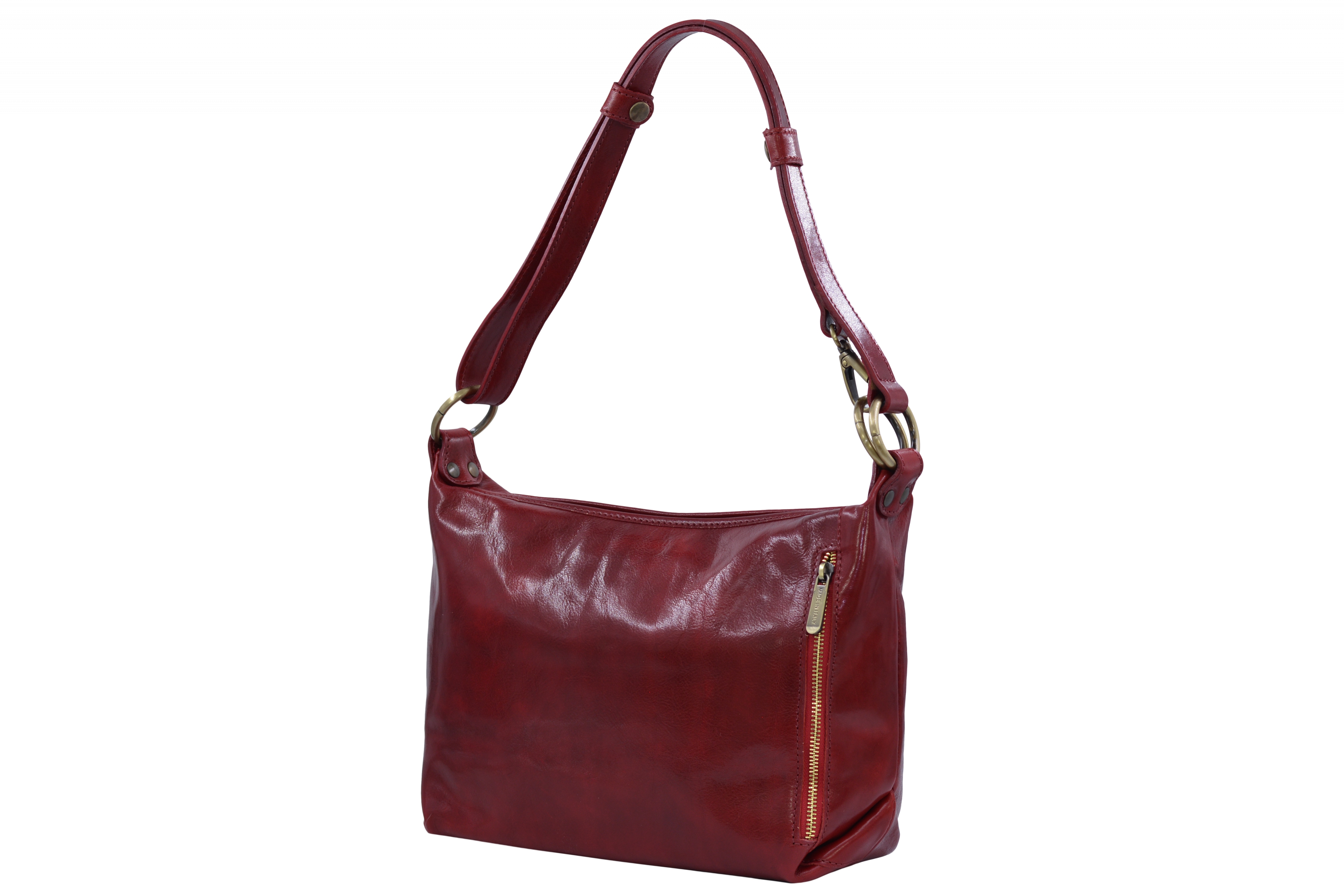Dámská kožená kabelka Červená, 13 x 34 x 22 (XT00-G5578-00TAM)