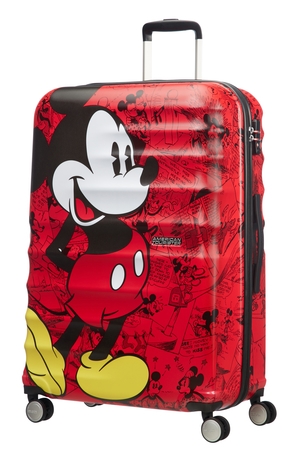 Levně AT Dětský kufr Wavebreaker Disney Spinner 77/29 Mickey Comics Red, 52 x 29 x 77 (85673/6976)