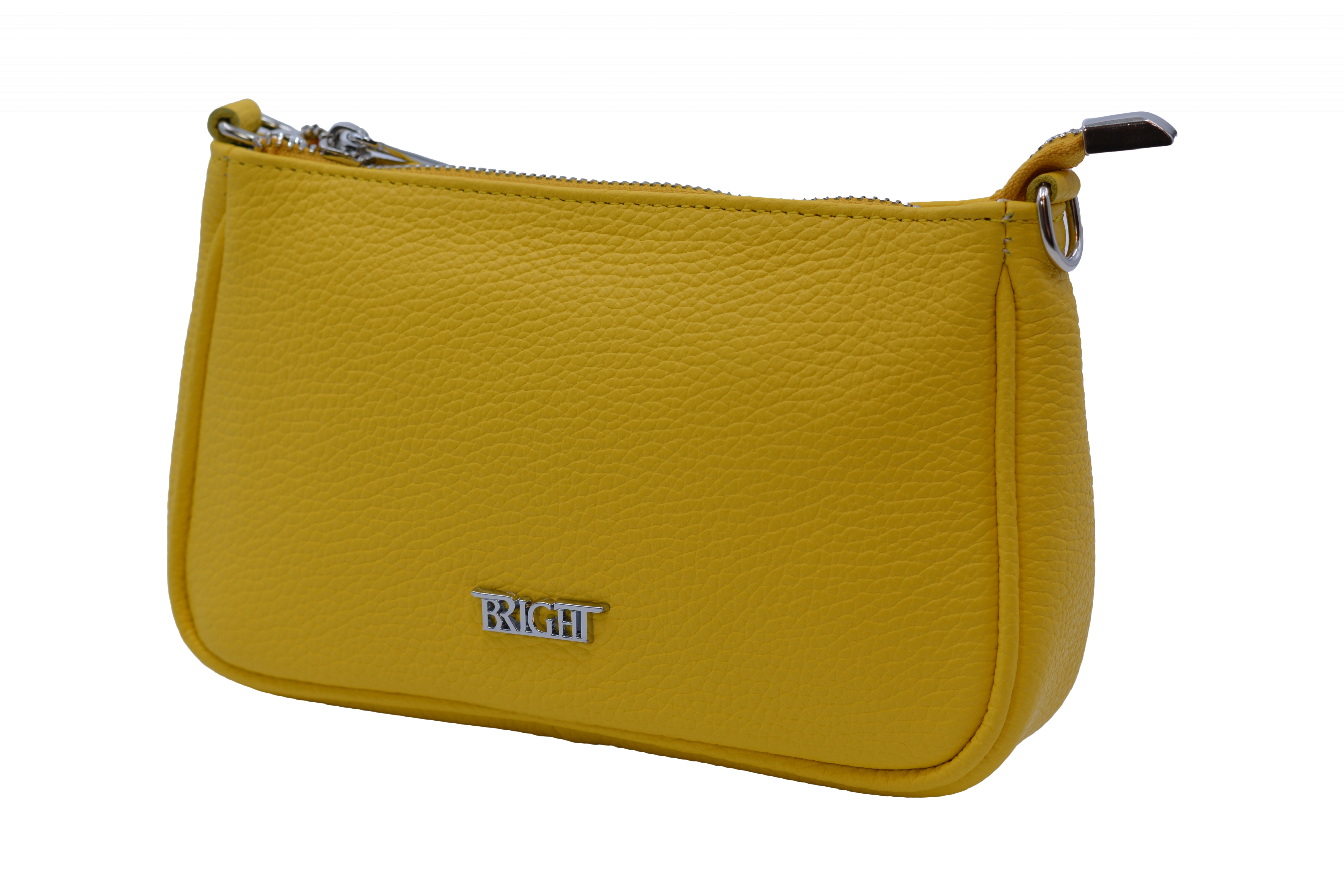 BRIGHT Dámská kožená kabelka Žlutá, 21 x 6 x 13 (BR23-ASB4099-06DOL)