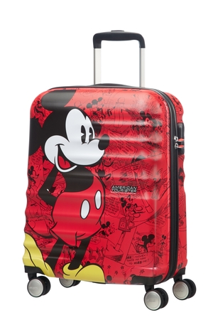 Levně AT Dětský kufr Wavebreaker Disney Spinner 55/20 Cabin Mickey Comics Red, 40 x 20 x 55 (85667/6976)