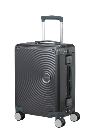 Levně AT Kufr Soundbox Alu Spinner 55/20 Cabin Brushed Anthracite, 40 x 23 x 55 (155707/2849)