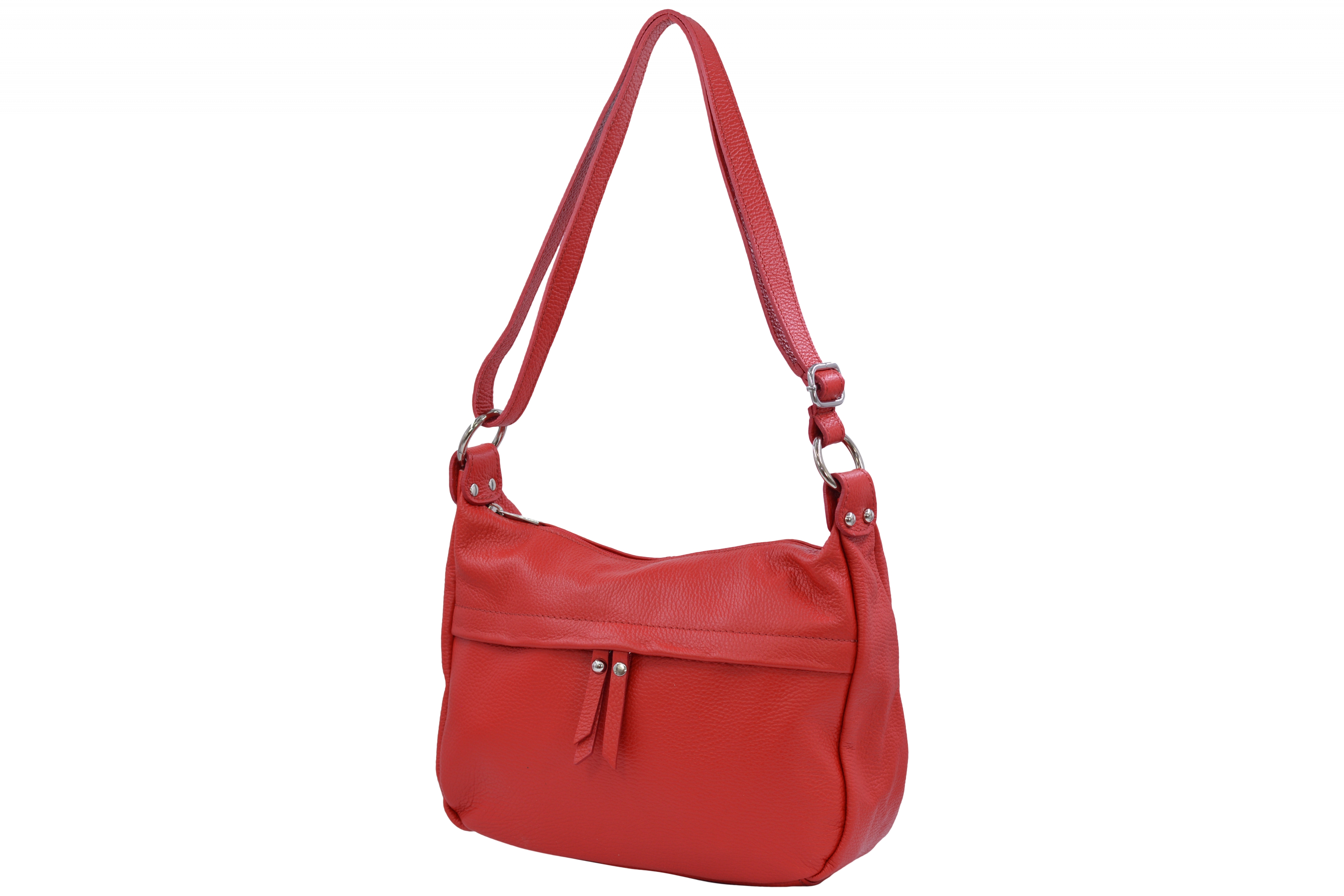 Dámská kožená kabelka Červená, 11 x 30 x 24 (XT00-JC5022-00DOL)