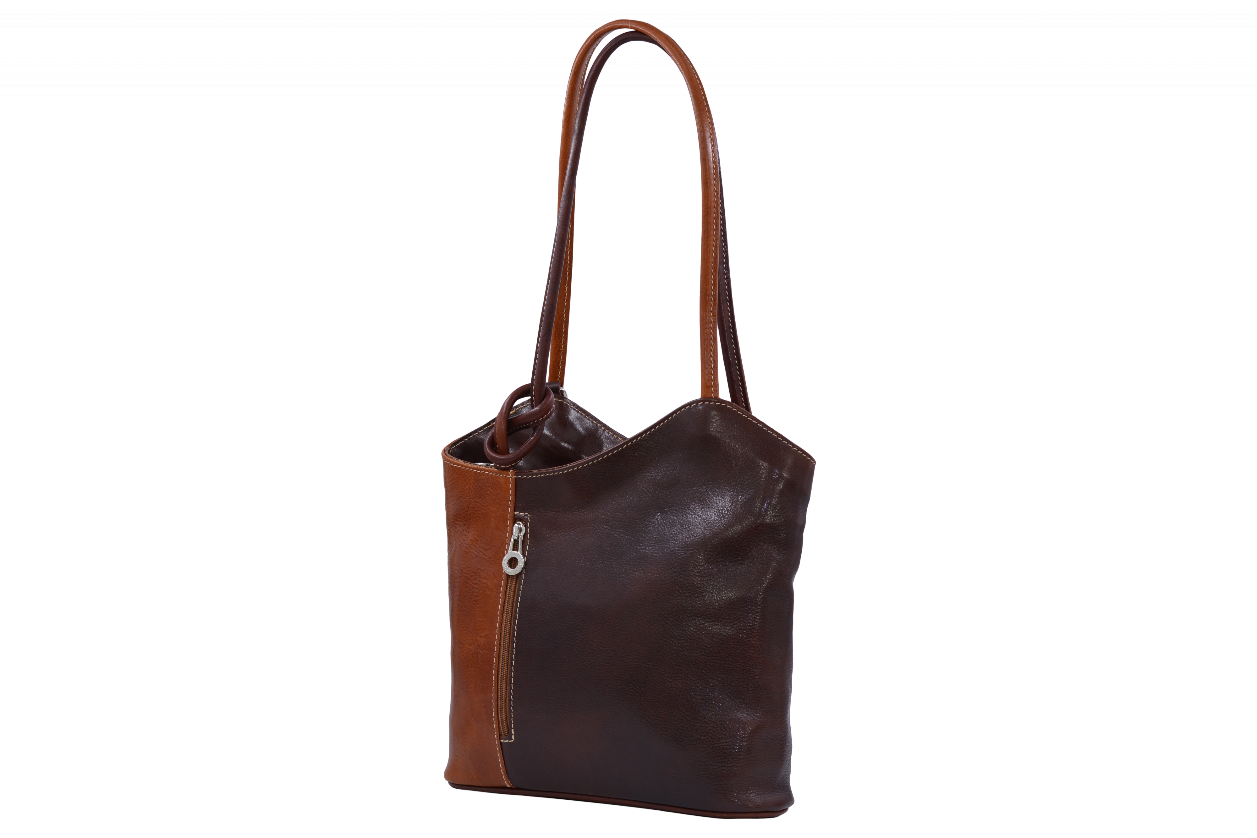 Dámský kožený kabelko-batoh Hnědý/Rezavý, 30 x 10 x 28 (XT00-CR6545-33TAM)