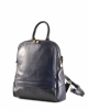 Klasický dámský kabelko-batoh kožený tmavě modrý