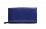 Dámská kožená peněženka na šířku Modrá