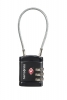 SAMSONITE Cestovní 3-kódový TSA zámek s kabelem Black