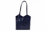 Dámský kožený kabelko-batoh Tmavě Modrý
