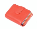 Dámská kožená peněženka na výšku s barevným vnitřkem červená