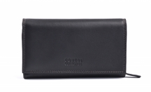 Coveri Dámská peněženka kožená vybavená na šířku černá