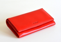 Valentini Dámská peněženka na šířku kožená s rámečkem červená