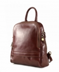 Klasický dámský kabelko-batoh kožený hnědý