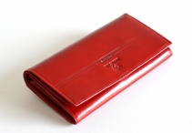 Valentini Dámská peněženka klasická se zipem na mince kožená červená