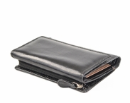 Dámská peněženka kožená na šířku střední černá