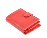 Dámská kožená peněženka na výšku červená