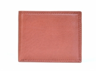 Pánská kožená peněženka na vybavená šířku hnědá rezavá